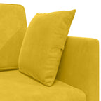 Sofá-cama de piso Amarillo 213 x 70 x 77 cm Terciopelo