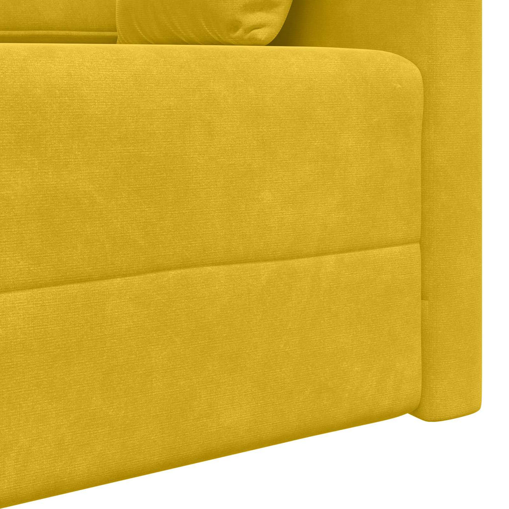 Sofá-cama de piso Amarillo 213 x 70 x 77 cm Terciopelo
