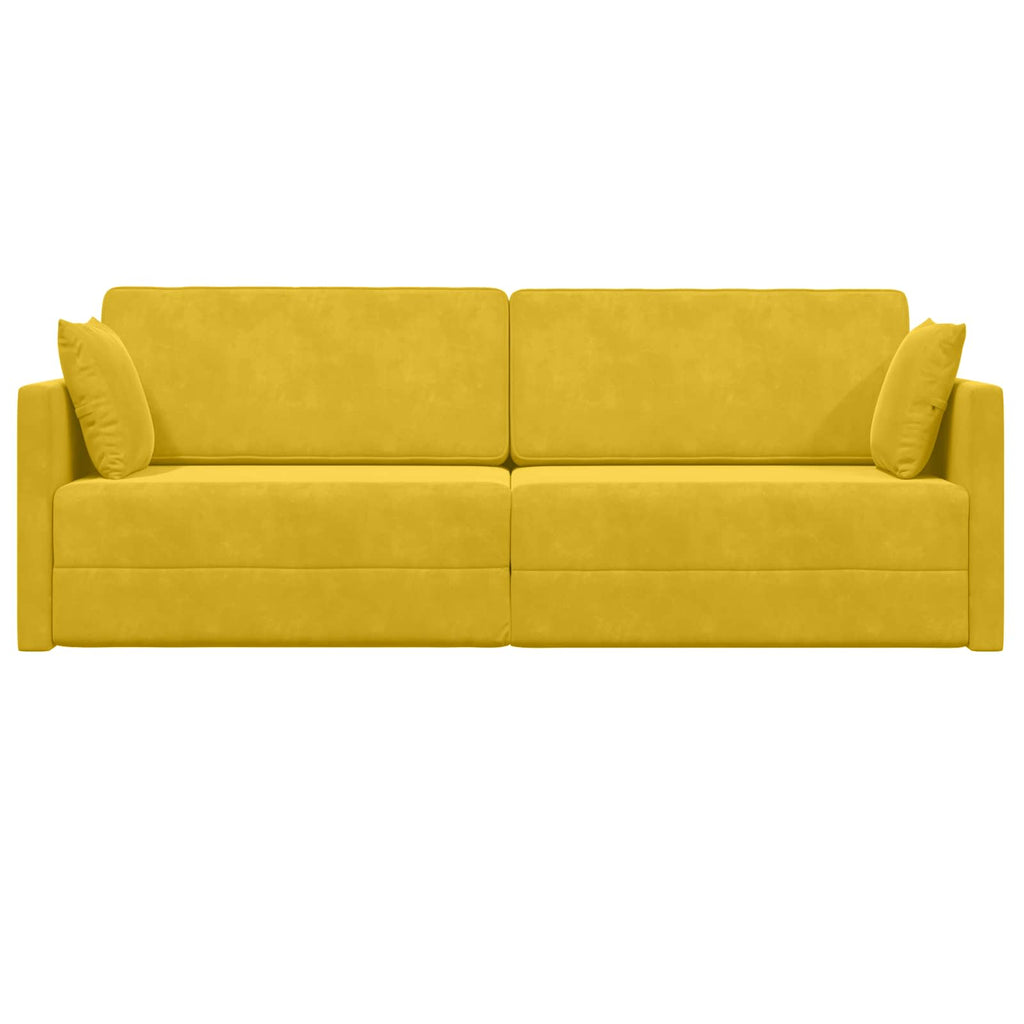 Sofá-cama de piso Amarillo 213 x 70 x 77 cm Terciopelo