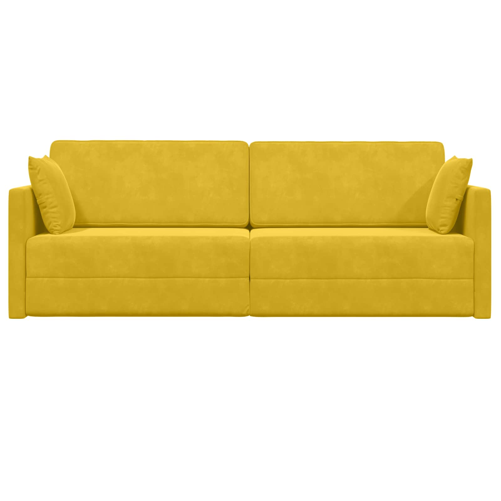 Sofá-cama de piso Amarillo 213 x 70 x 77 cm Terciopelo