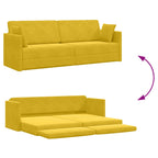 Sofá-cama de piso Amarillo 213 x 70 x 77 cm Terciopelo