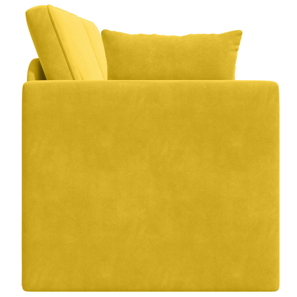 Sofá-cama de piso Amarillo 213 x 70 x 77 cm Terciopelo