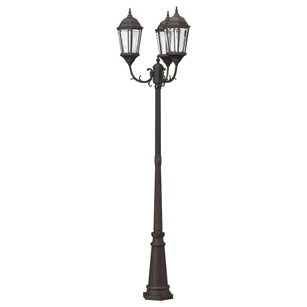 Luz de Jardín Bronce 61 x 53 x 235 cm Aluminio y Cristal