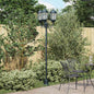 Garden Lamp 57 x 49 x 241 cm Aluminum and Glass