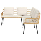 Conjunto de sofás de jardín 2 pcs Natural ratán sintético