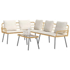 Conjunto de sofás de jardín 2 pcs Natural ratán sintético