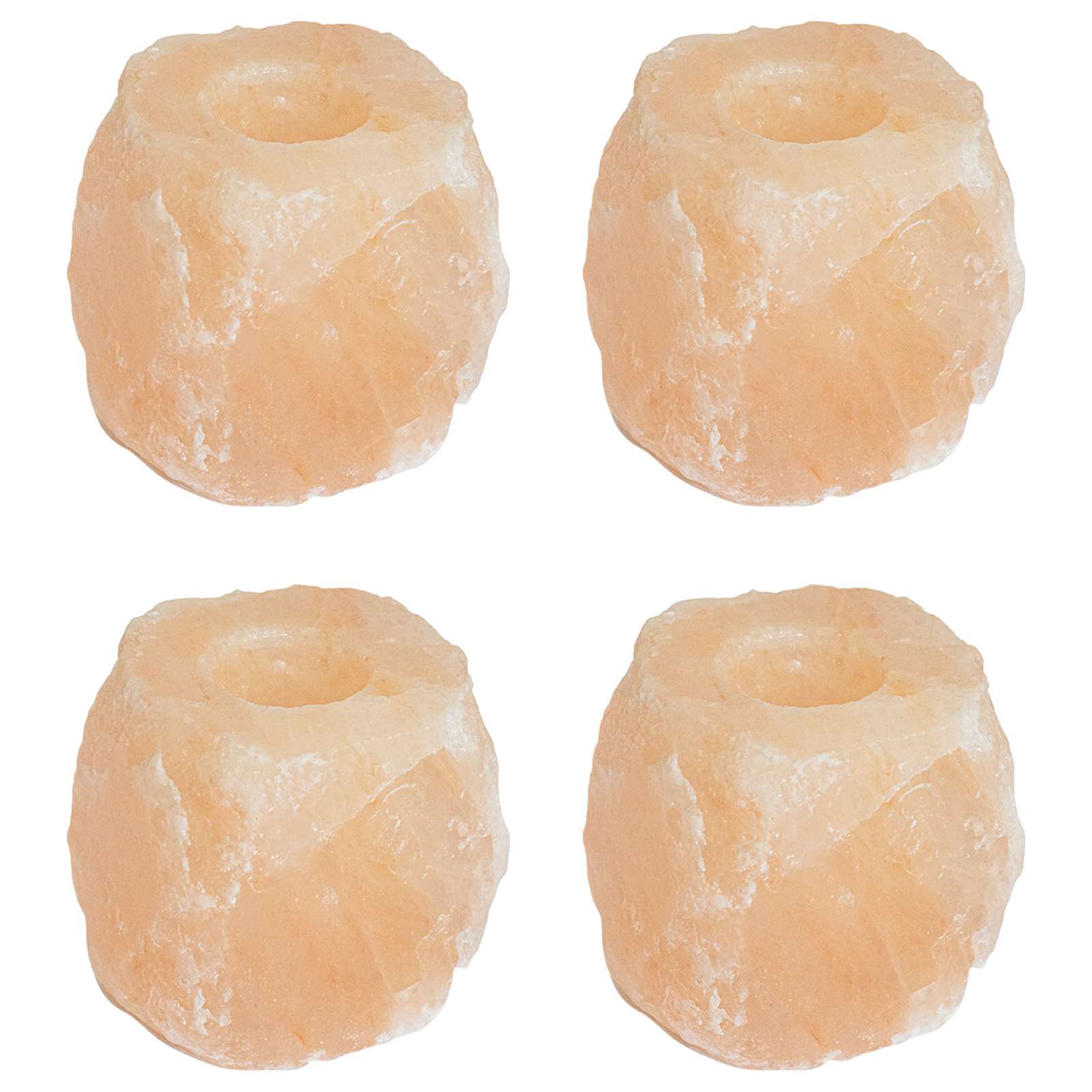 Portavelas de piedra sal Rosa Sal de Roca