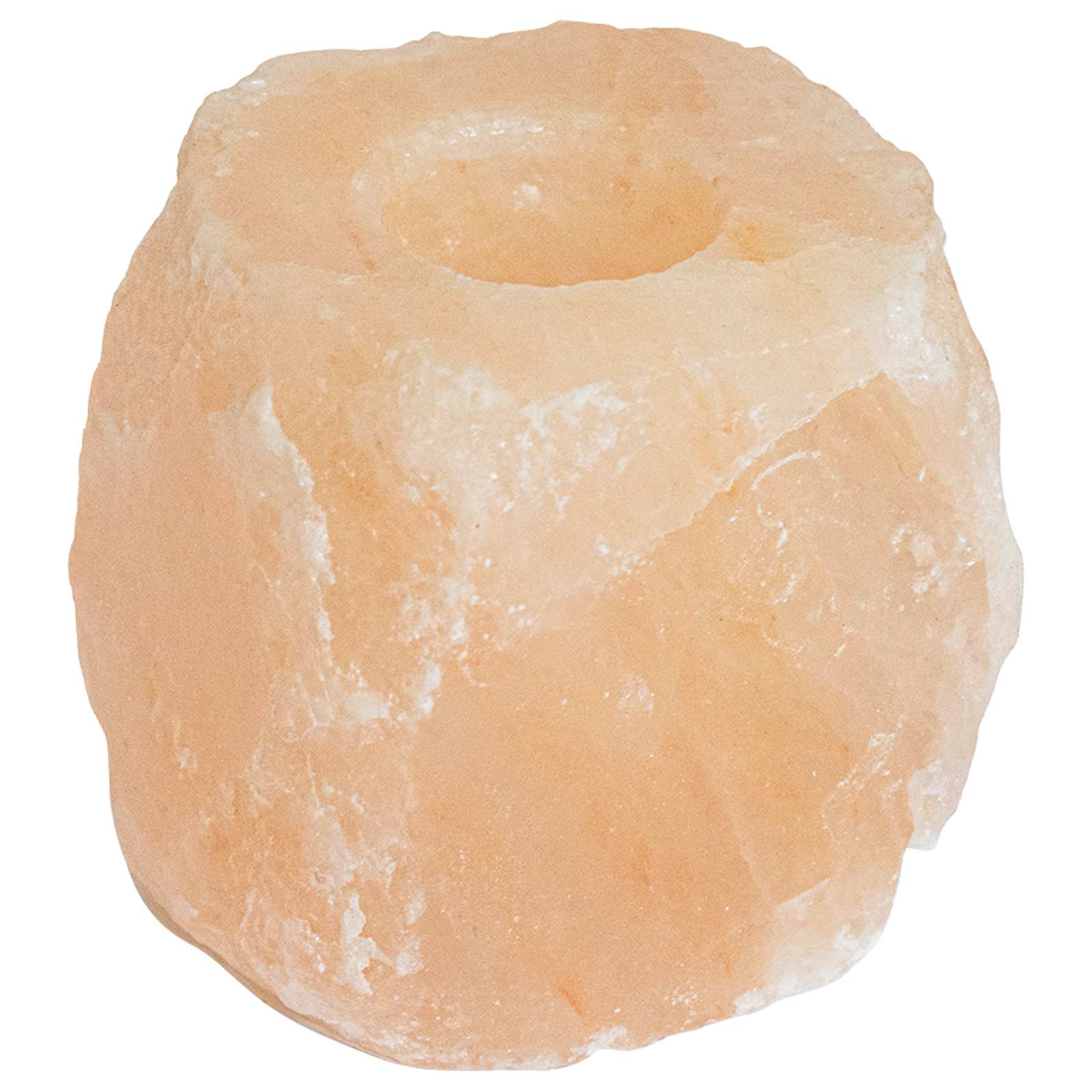 Portavelas de piedra sal Rosa Sal de Roca