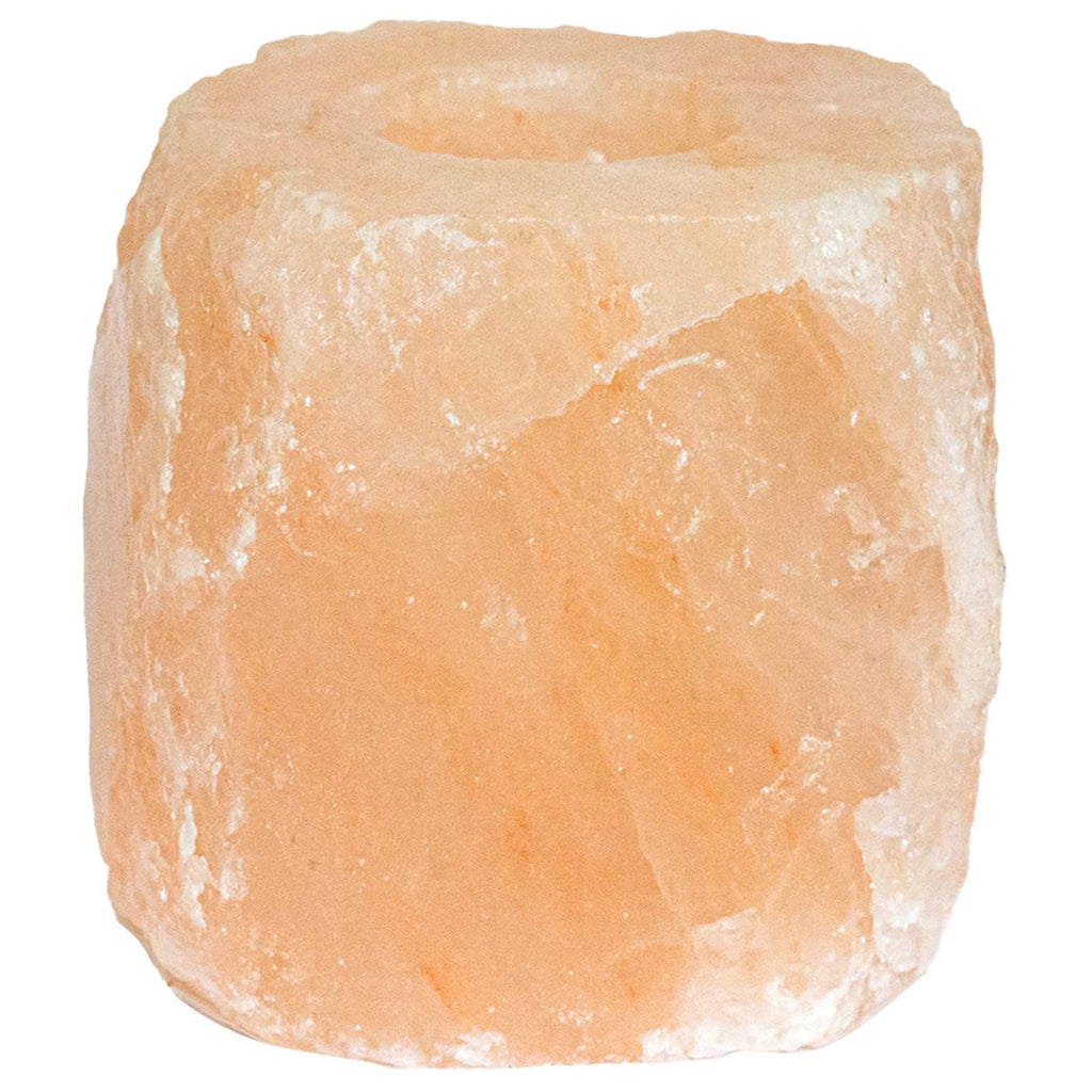 Portavelas de piedra sal Rosa Sal de Roca