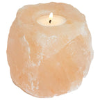 Portavelas de piedra sal Rosa Sal de Roca