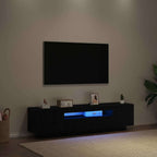 Mueble de TV Negro 160 x 35 x 40 cm Madera de ingeniería