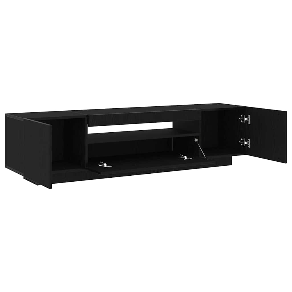 Mueble de TV Negro 160 x 35 x 40 cm Madera de ingeniería