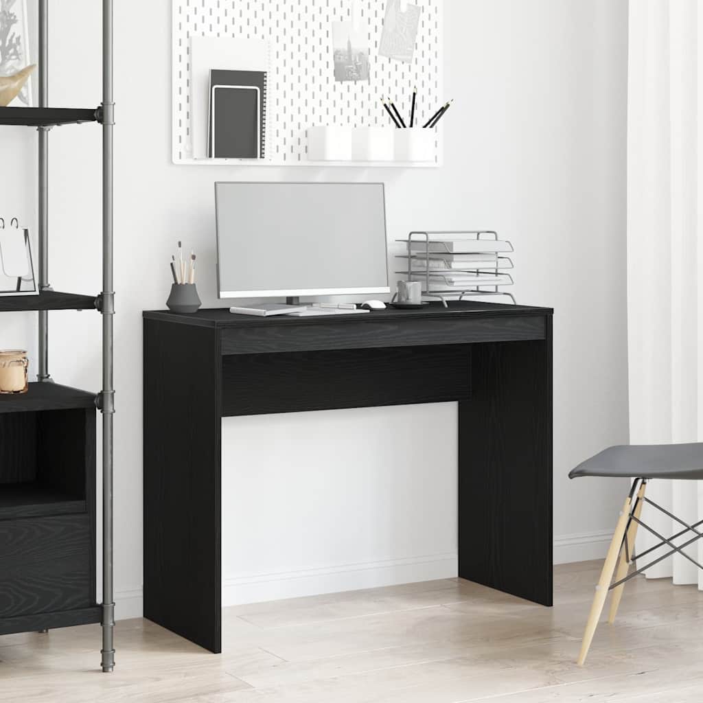 Escritorio Roble Negro 90x40x72 cm Madera de Ingeniería