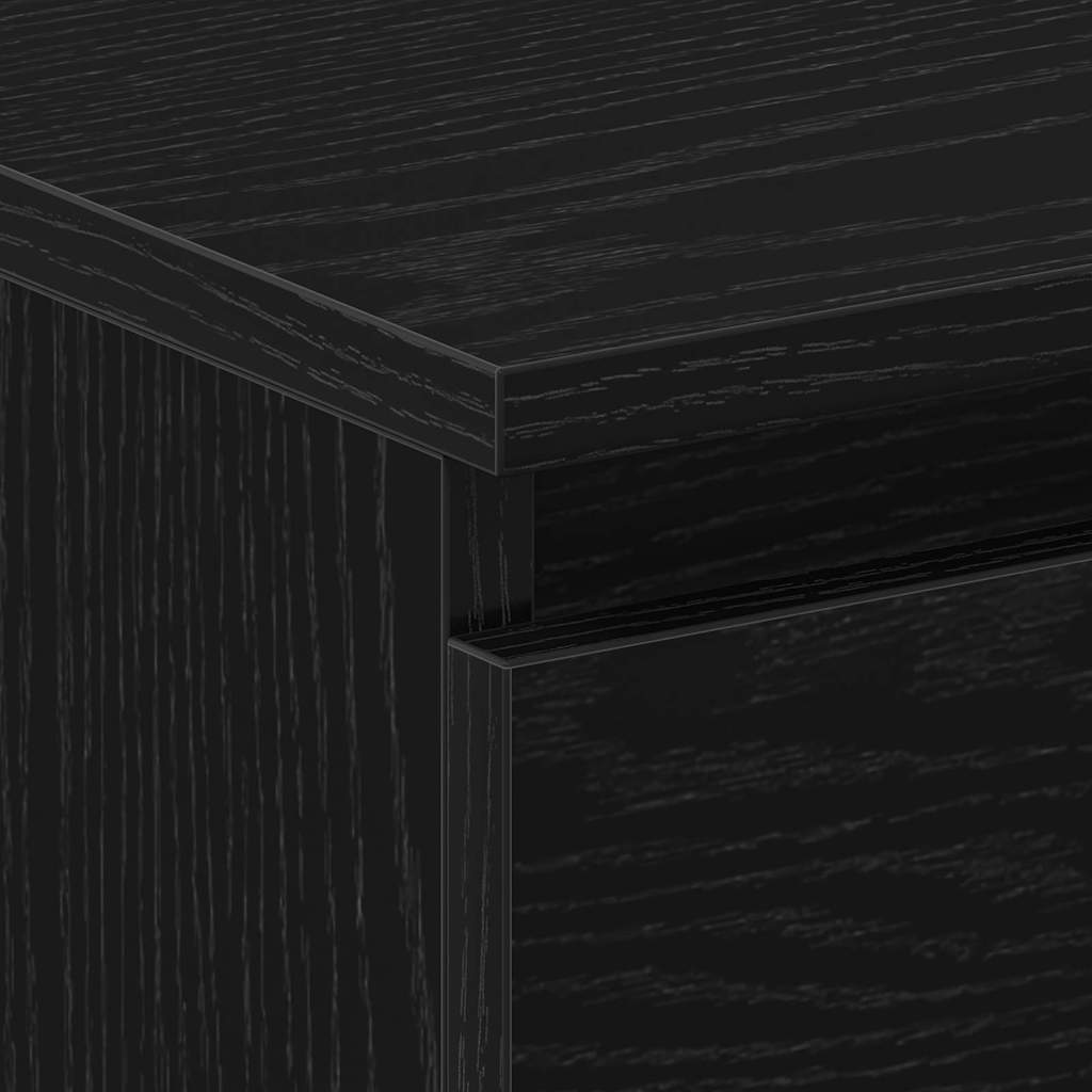 Armario de Noche con cajón 2 pcs Roble Negro 30 x 30 x 40 cm