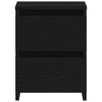 Armario de Noche con cajón 2 pcs Roble Negro 30 x 30 x 40 cm