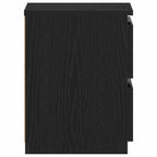 Armario de Noche con cajón 2 pcs Roble Negro 30 x 30 x 40 cm