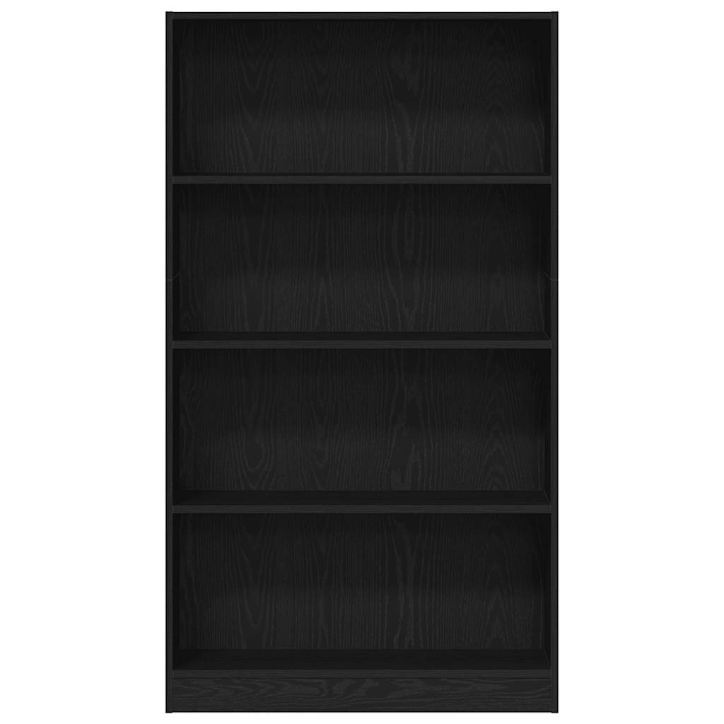Estantería de 4 niveles de roble negro 80x24x143 cm