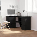 Escritorio Roble Negro 145 x 100 x 76 cm Madera de ingeniería