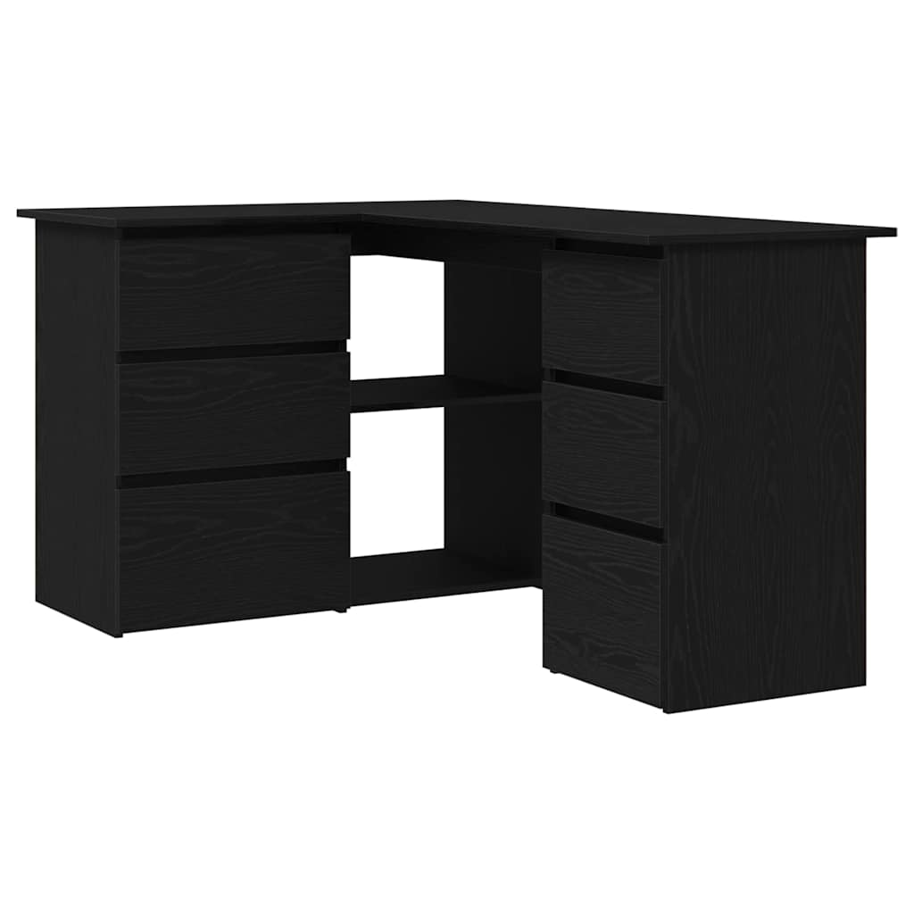 Escritorio Roble Negro 145 x 100 x 76 cm Madera de ingeniería