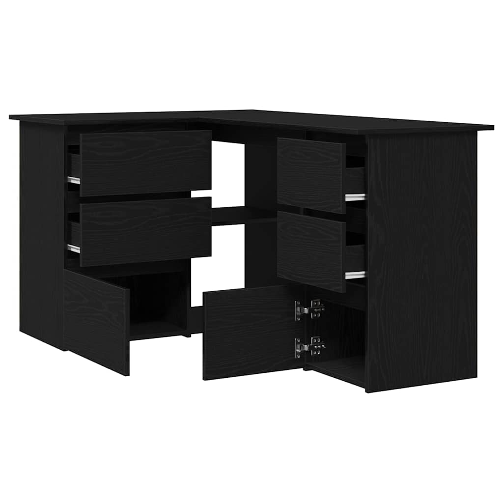 Escritorio Roble Negro 145 x 100 x 76 cm Madera de ingeniería