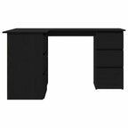 Escritorio Roble Negro 145 x 100 x 76 cm Madera de ingeniería