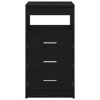 Cajonera de madera contrachapada roble negro 40x50x76 cm