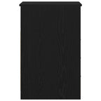 Cajonera de madera contrachapada roble negro 40x50x76 cm