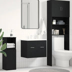 Armario lavabo baño madera ingeniería gris hormigón 60x33x60 cm