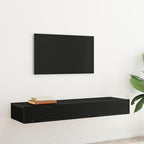 Muebles de TV con luces LED (2 unidades), roble negro, 60 x 35 x 15,5 cm