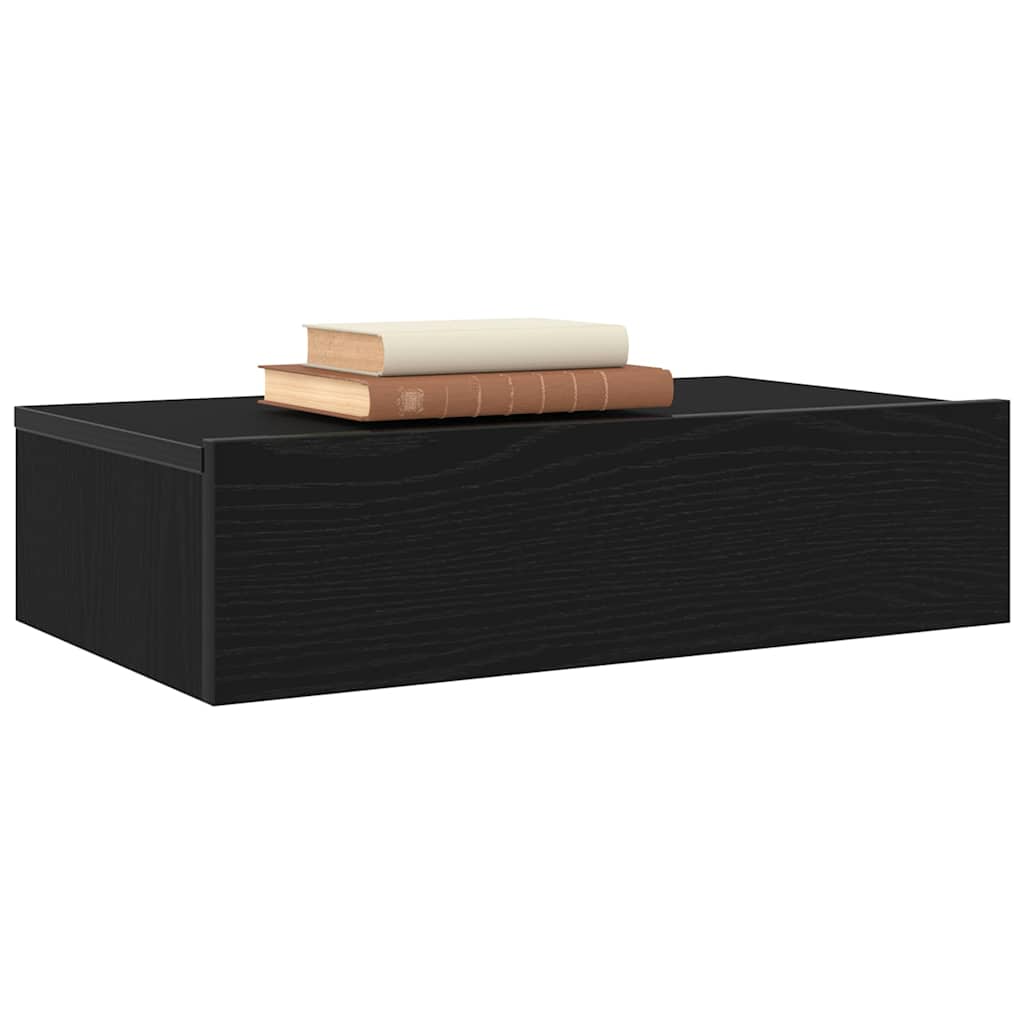 Muebles de TV con luces LED (2 unidades), roble negro, 60 x 35 x 15,5 cm