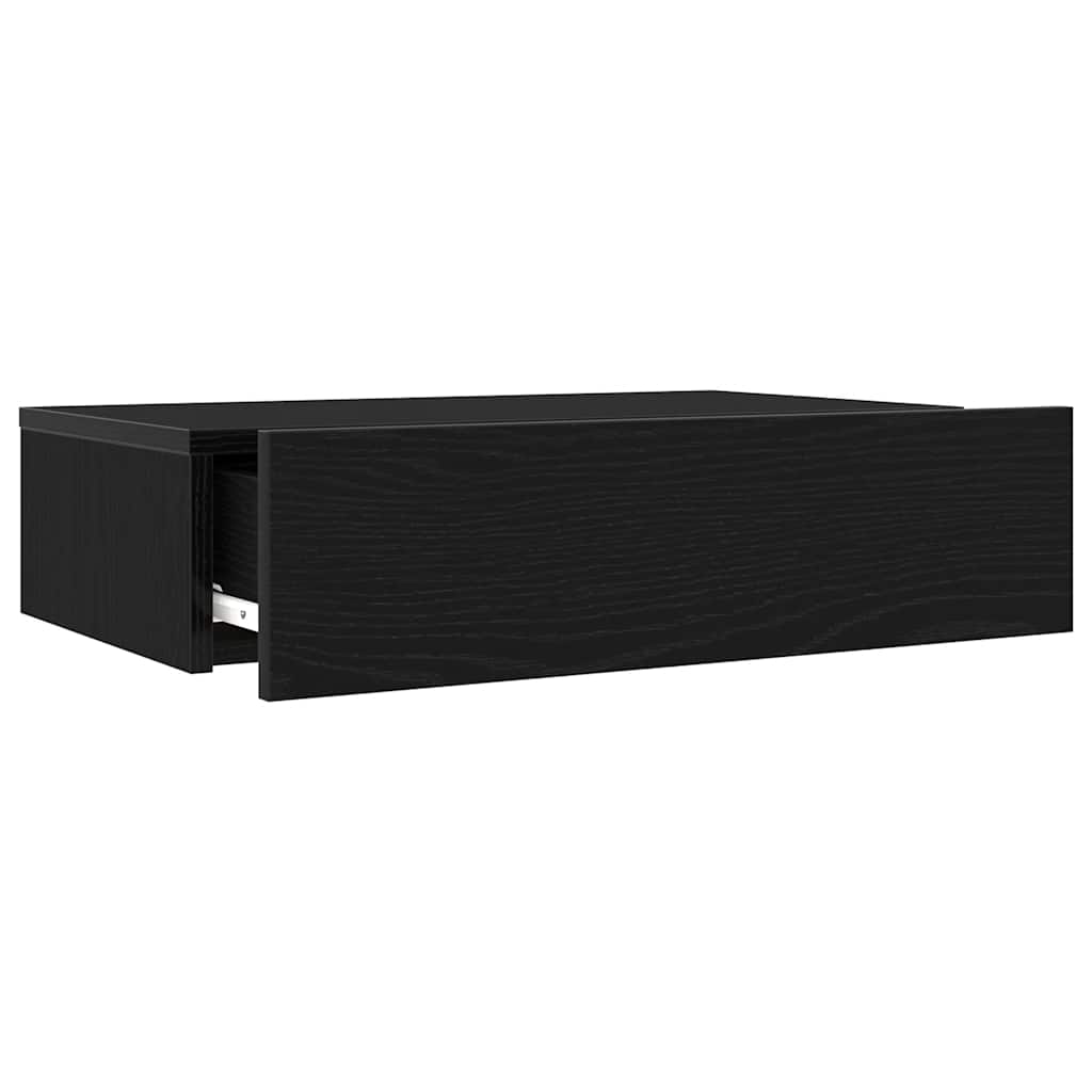 Muebles de TV con luces LED (2 unidades), roble negro, 60 x 35 x 15,5 cm