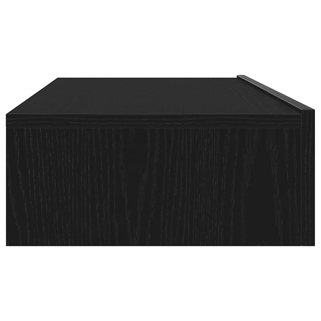 Muebles de TV con luces LED (2 unidades), roble negro, 60 x 35 x 15,5 cm