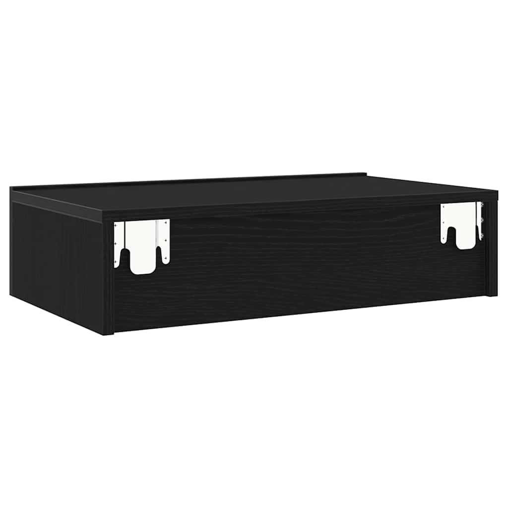 Muebles de TV con luces LED (2 unidades), roble negro, 60 x 35 x 15,5 cm
