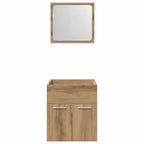 Juego de muebles baño 2 piezas madera ingeniería roble artisan