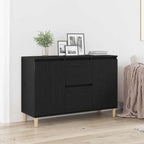 Aparador con cajón Negro 102 x 35 x 60 cm Madera de ingeniería