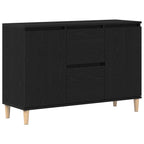 Aparador con cajón Negro 102 x 35 x 60 cm Madera de ingeniería