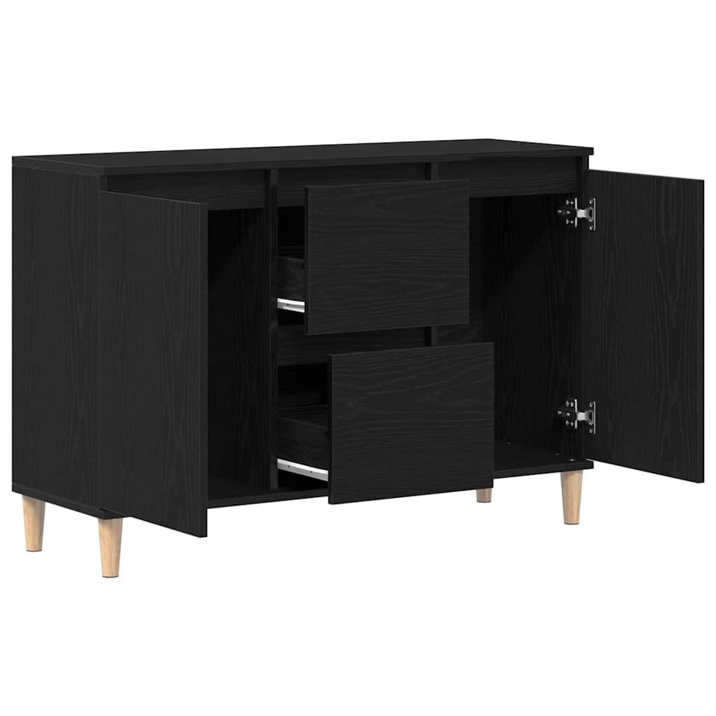 Aparador con cajón Negro 102 x 35 x 60 cm Madera de ingeniería