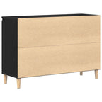 Aparador con cajón Negro 102 x 35 x 60 cm Madera de ingeniería