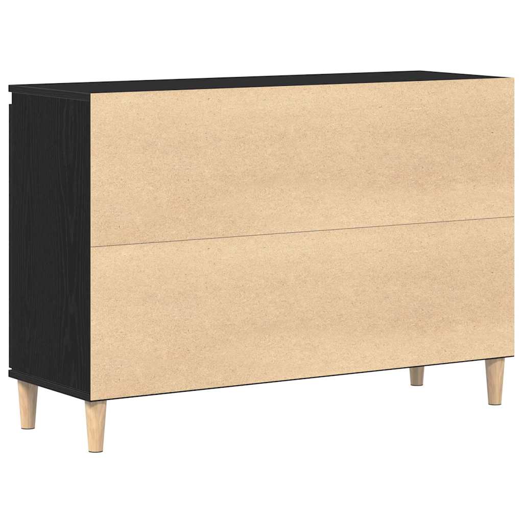 Aparador con cajón Negro 102 x 35 x 60 cm Madera de ingeniería