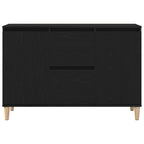 Aparador con cajón Negro 102 x 35 x 60 cm Madera de ingeniería