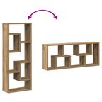 Estante de pared Artisan Roble 36x16x90 cm Madera de ingeniería
