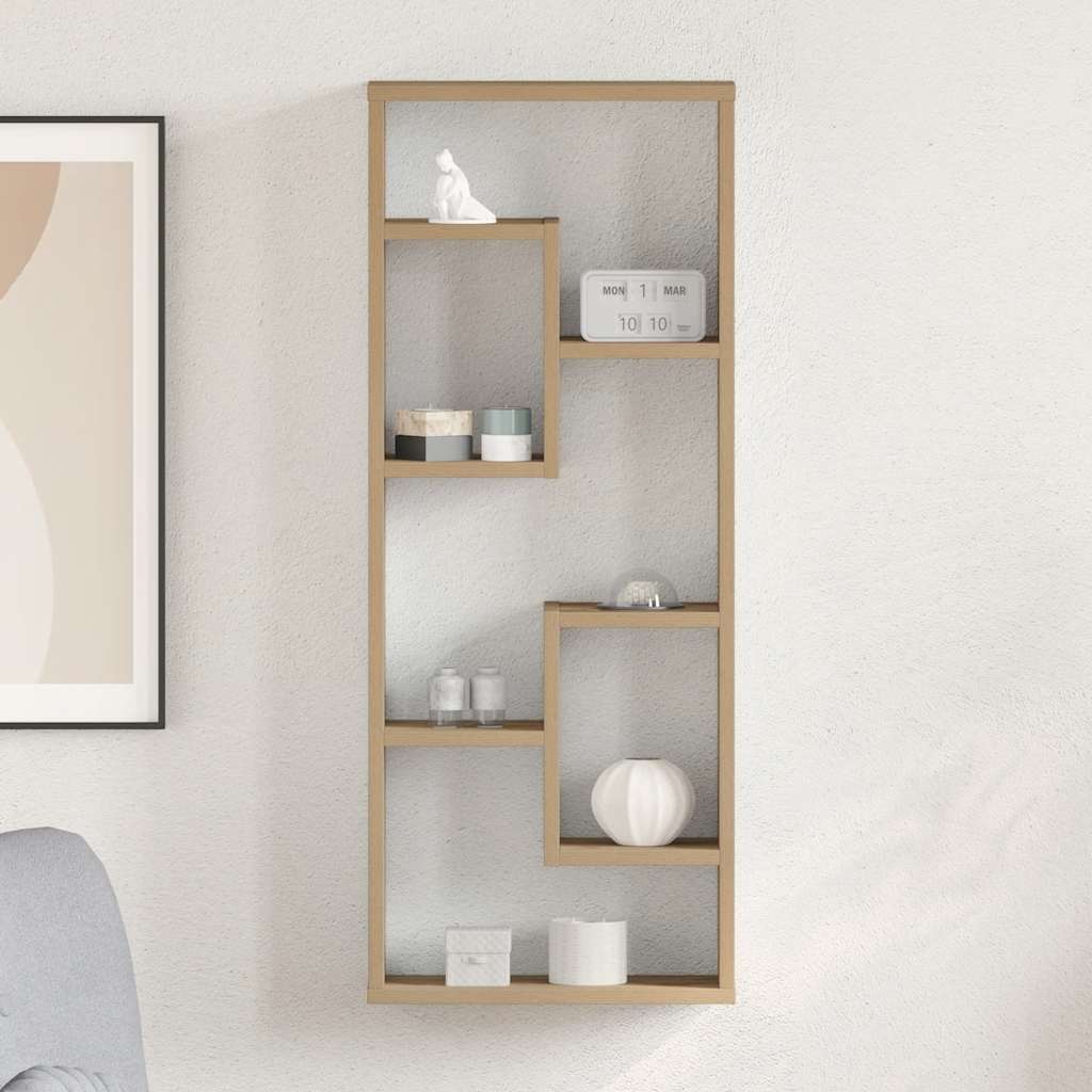 Estante de pared Artisan Roble 36x16x90 cm Madera de ingeniería