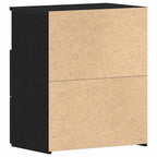 Mesita de Noche con cajón 2 pcs Roble Negro 50 x 32 x 60cm
