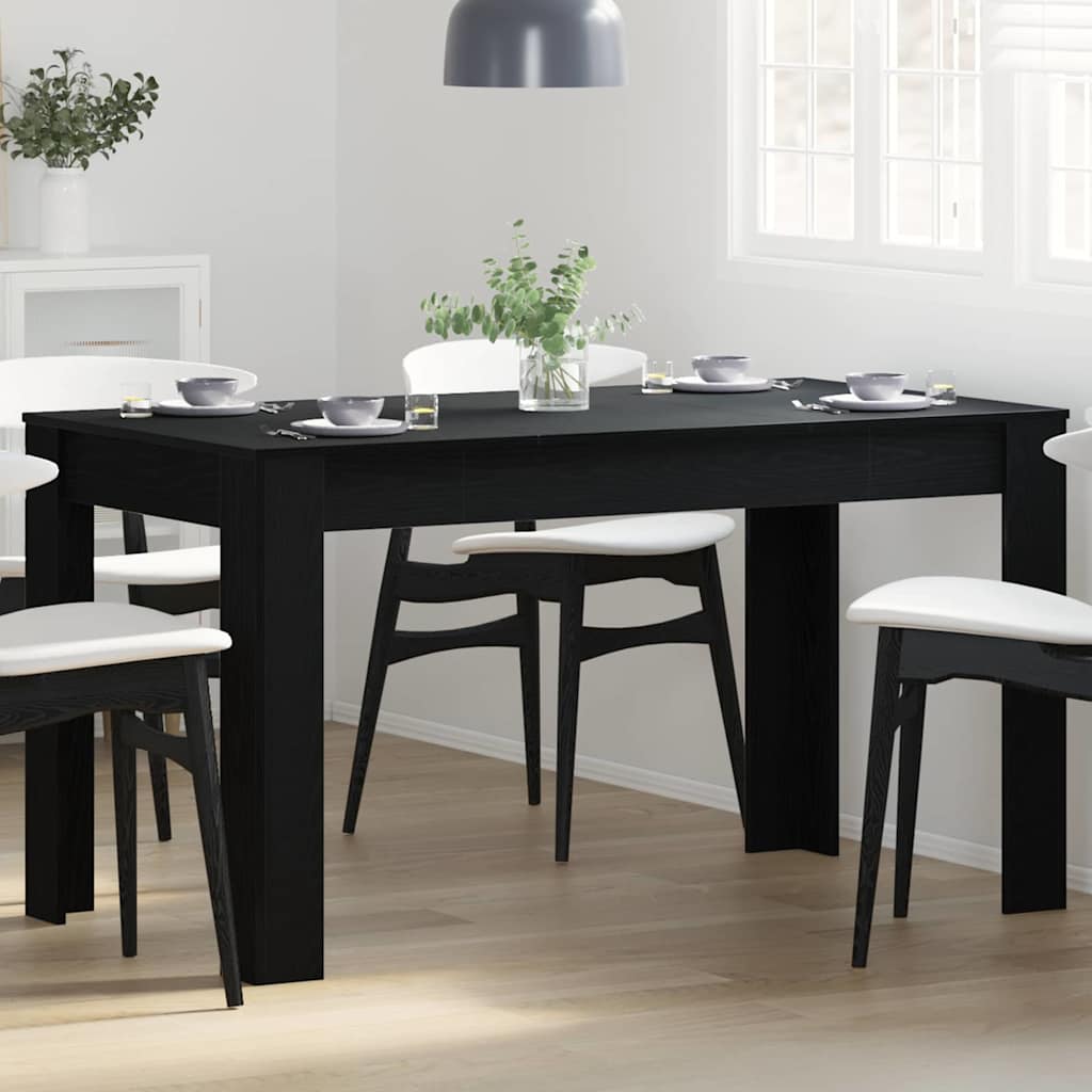 Mesa de Comedor Roble Negro 140 x 74,5 x 76 cm