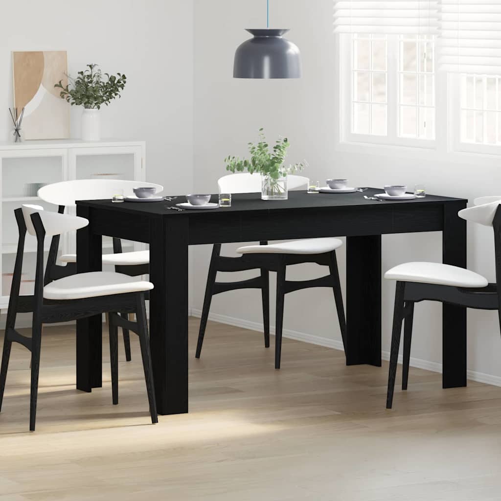 Mesa de Comedor Roble Negro 140 x 74,5 x 76 cm