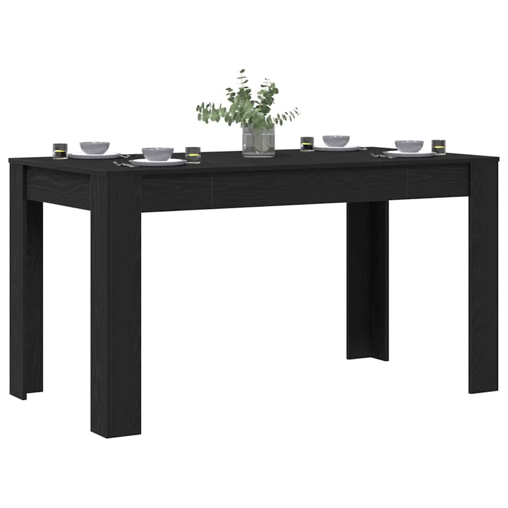 Mesa de Comedor Roble Negro 140 x 74,5 x 76 cm