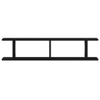 Estantes de pared 2 uds roble negro 90x18x20 cm