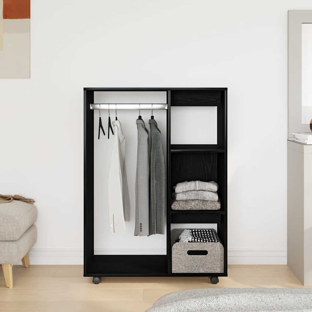 Armario roble negro 80x40x110 cm madera de ingeniería
