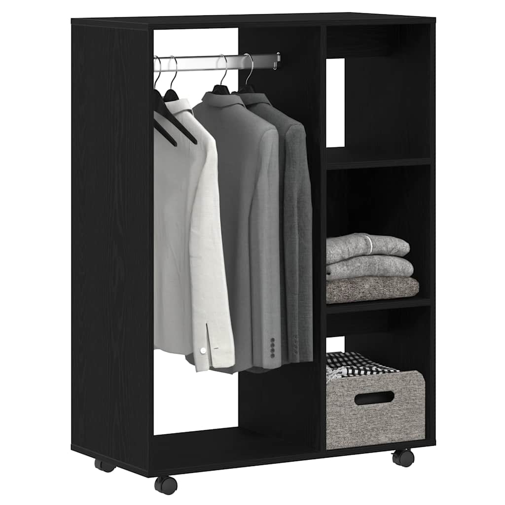 Armario roble negro 80x40x110 cm madera de ingeniería