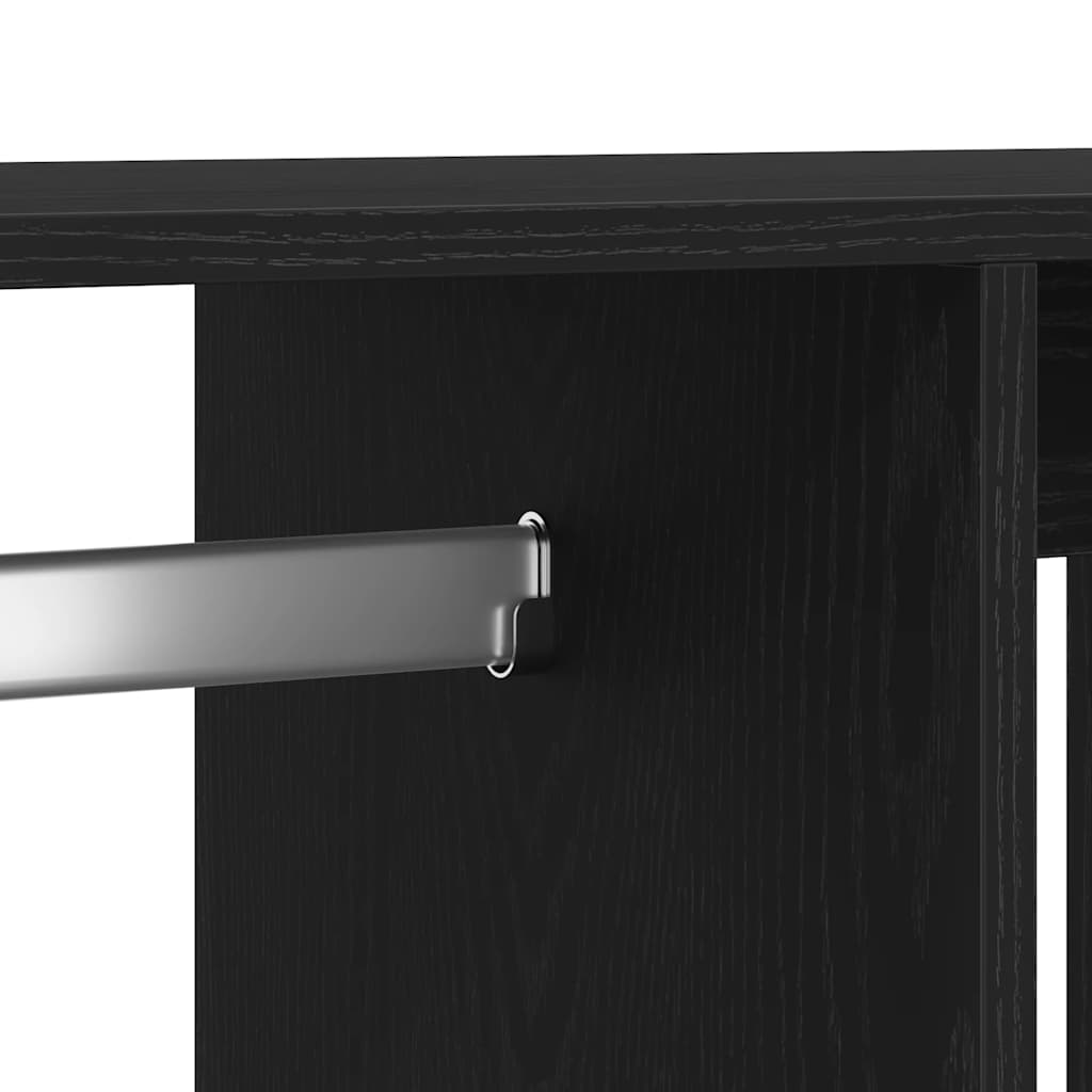 Armario roble negro 80x40x110 cm madera de ingeniería